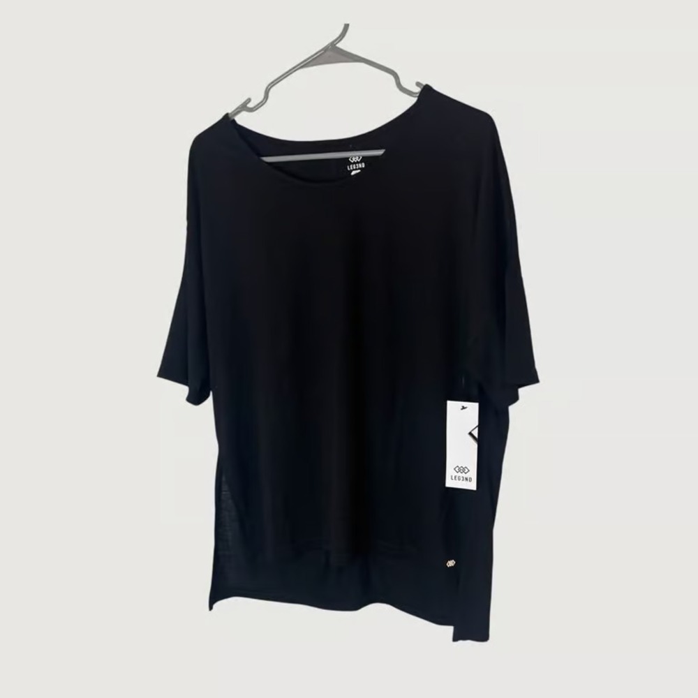 Leg3nd Womens Black Athletic Tee Shirt Size Large New